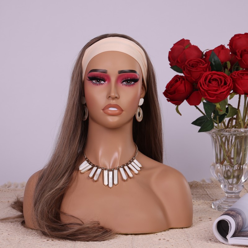 Body Jewelry Store - Tête de mannequin en PVC demi-corps