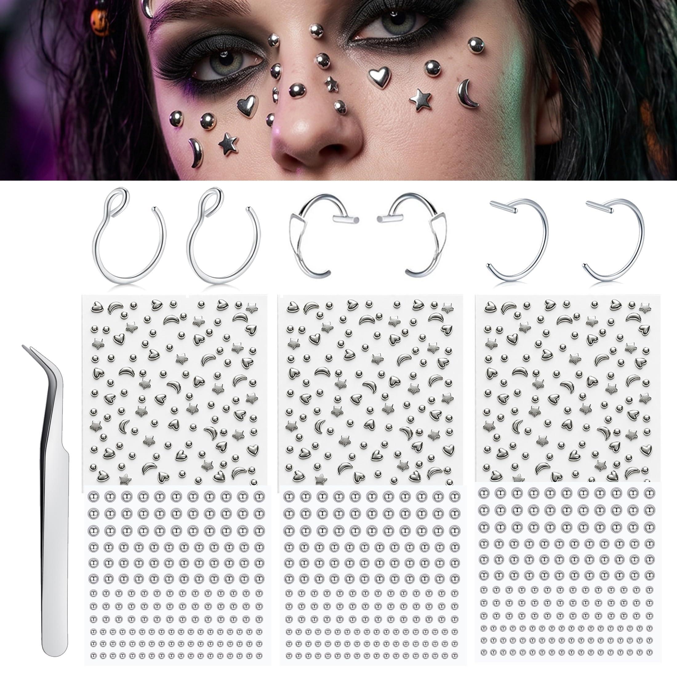Body Jewelry Labret - Faux Piercings Adhésifs : Boules pour