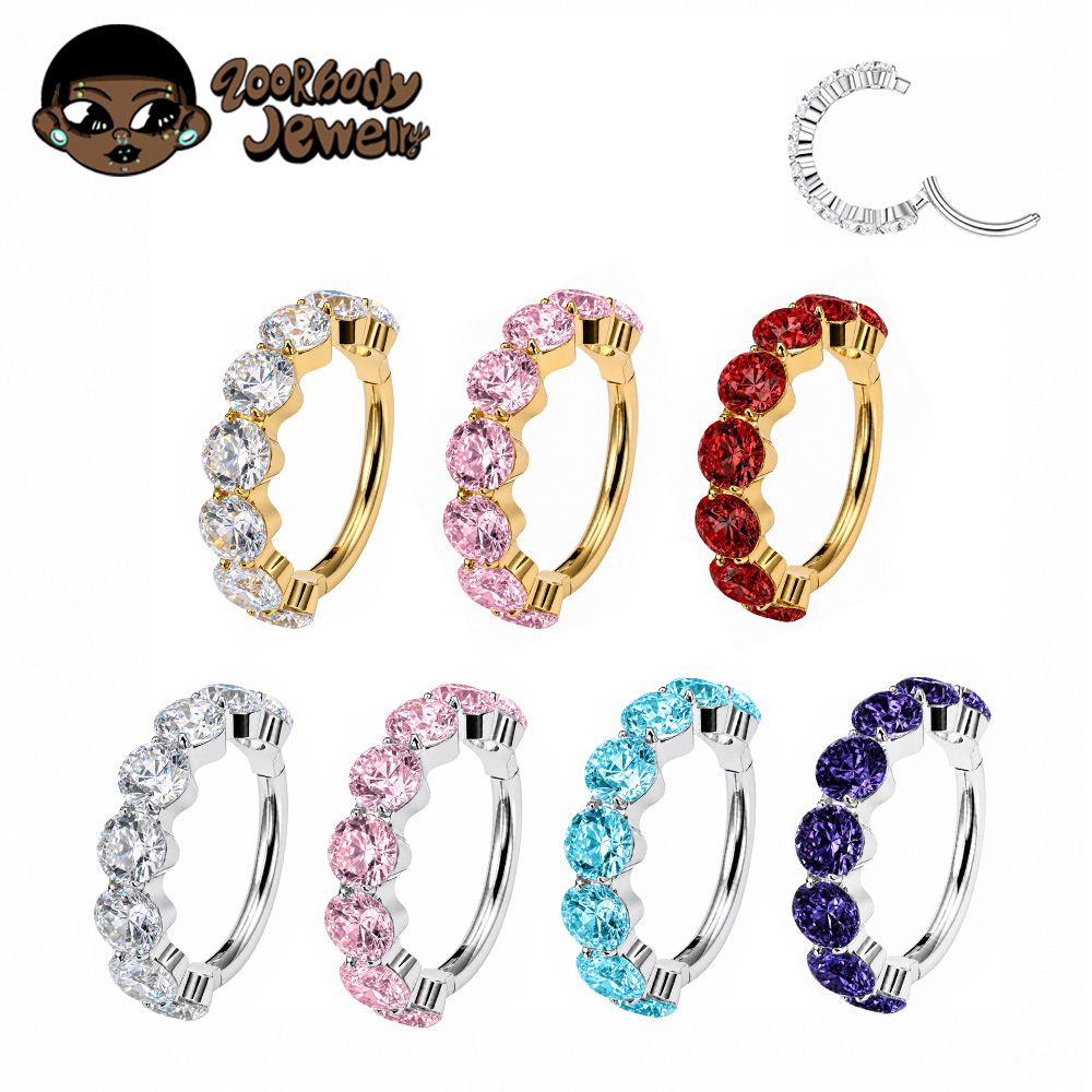 Conch Earring Hoop - ZOOR F136 Titane Luxe Zircon Anneau