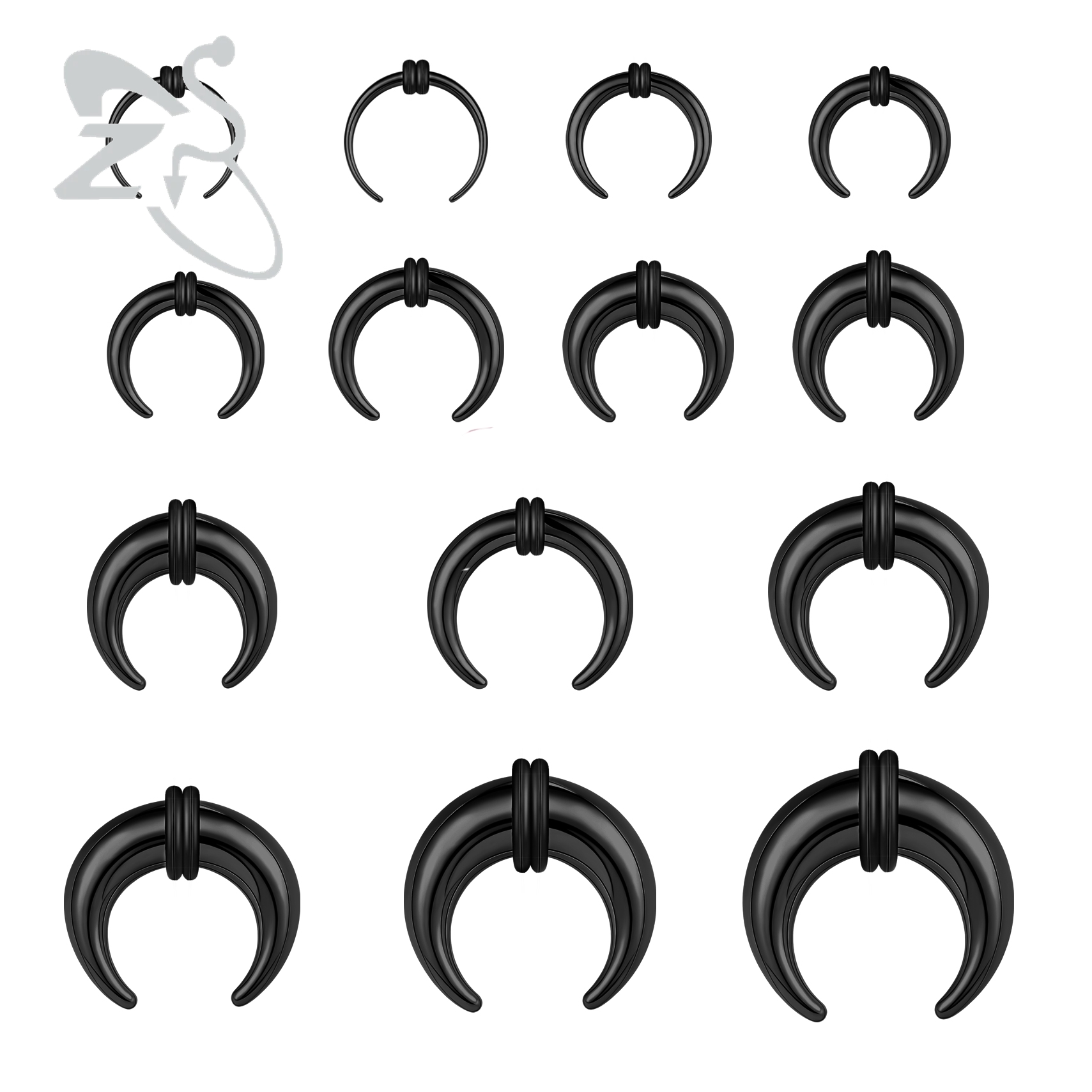 Zs Body Jewelry - ZS 1PC 2G/4G/6G corne de buffle