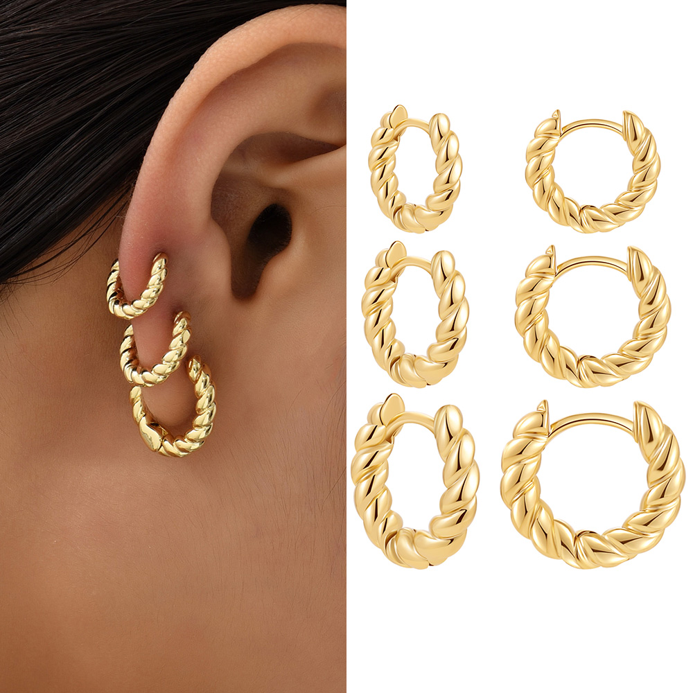 Conch Earring Hoop - 12/14/16mm à la mode torsadé petites