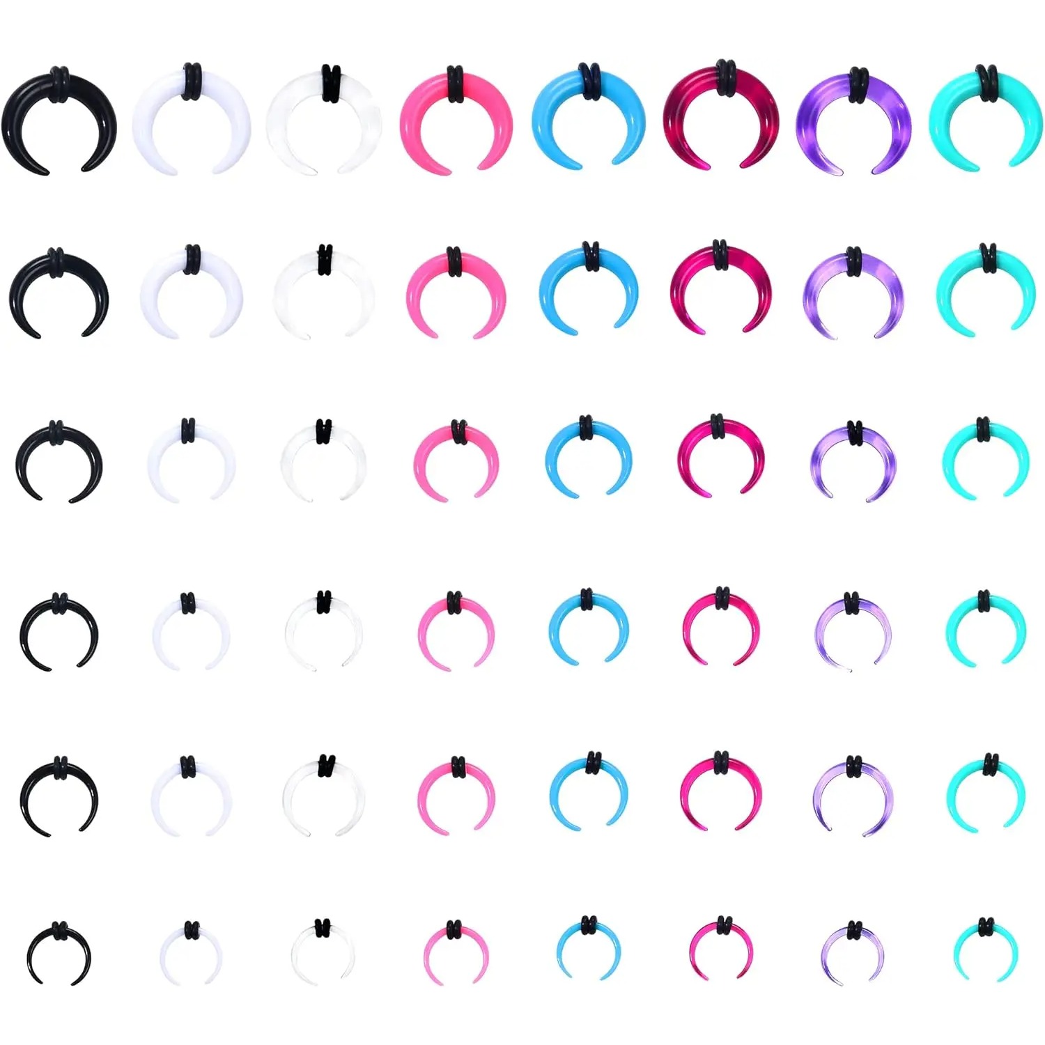 Body Jewelry Ear Gauges - Florideco 4G-14G Kit d'étirement de Septum