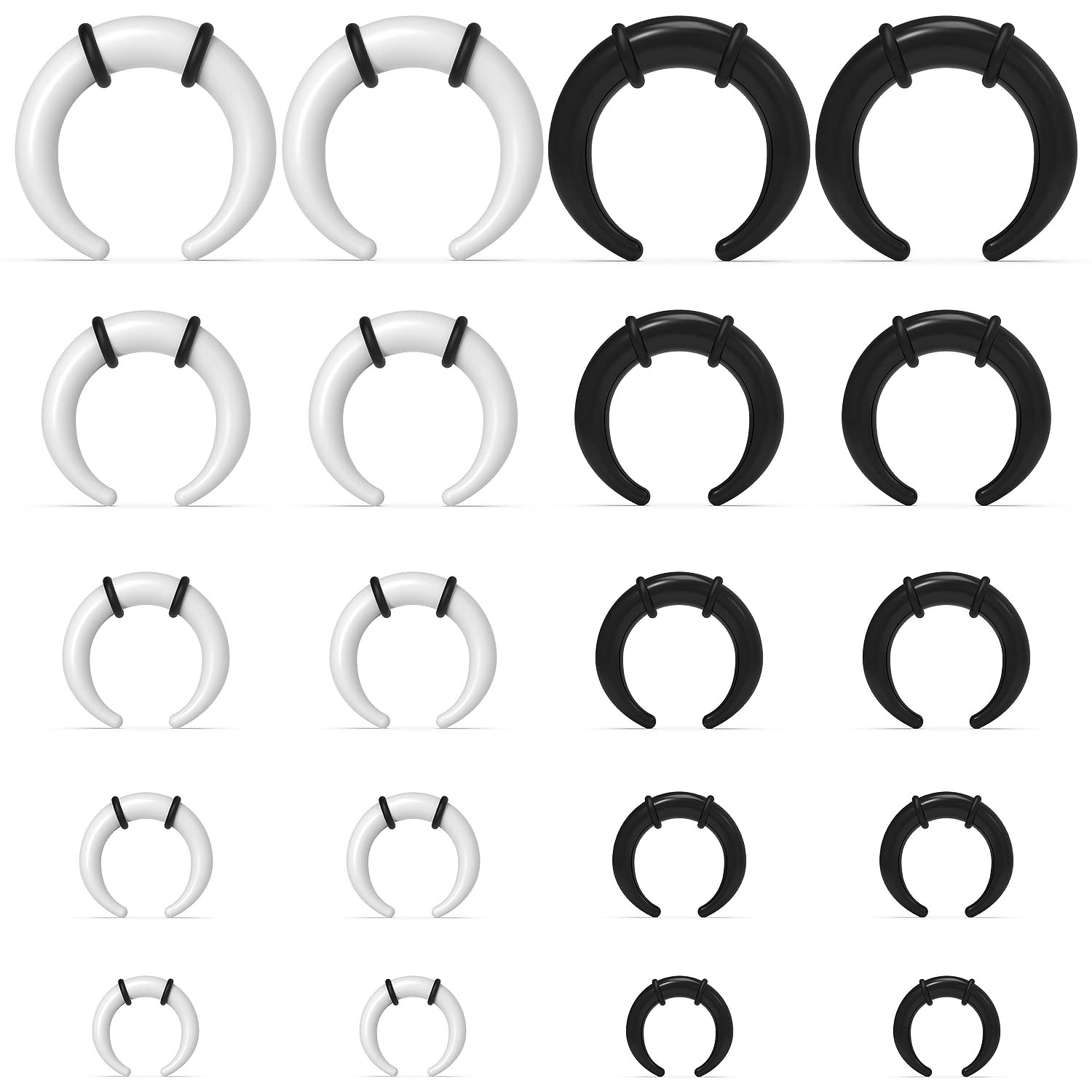 Body Jewelry Ear Gauges - Grands anneaux de Septum 14G 12G