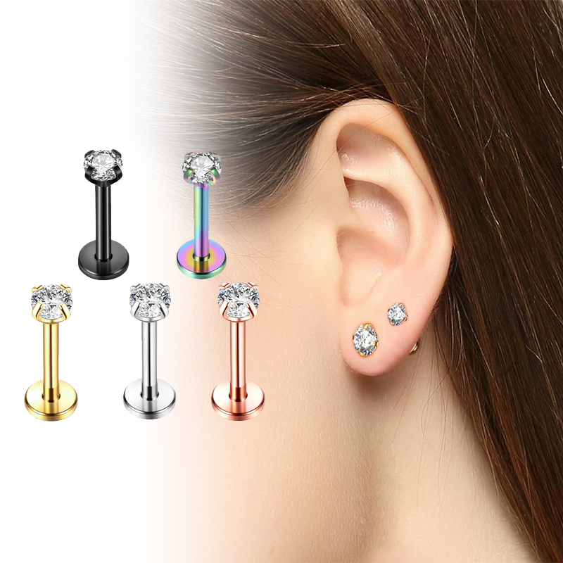 Boucles d'oreilles clous en ti - Body Jewelry Labret avis et prix