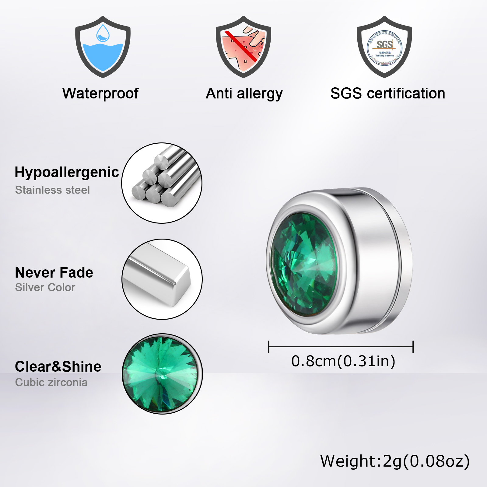 Vnox Boucles d'oreilles magnét - Body Jewelry Hypoallergenic avis et prix