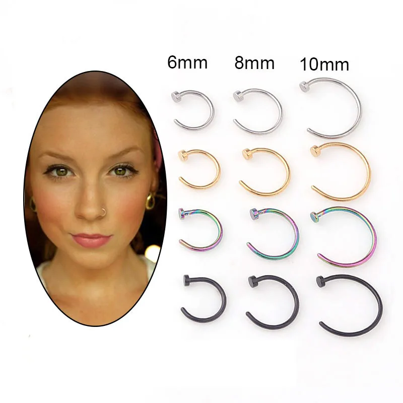 Lot de 5 anneaux de nez 20G, 6 - Body Jewelry Hypoallergenic avis et prix