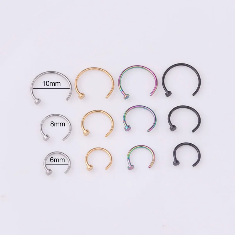 Lot de 5 anneaux de nez 20G, 6 - Body Jewelry Hypoallergenic avis et prix