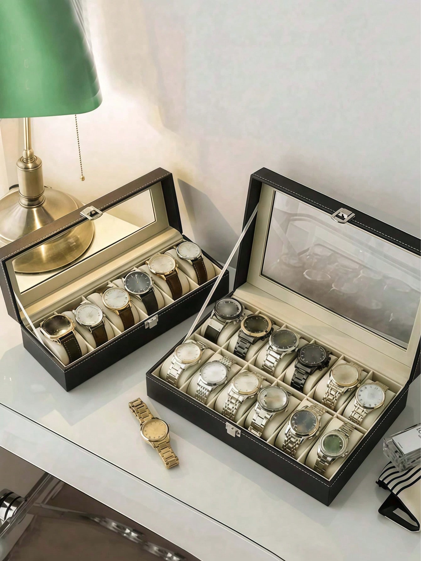 Boîte à montres en cuir avec s - Body Jewelry Organizer avis et prix