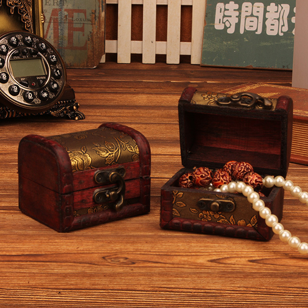 Boîte à bijoux vintage en bois - Body Jewelry Organizer avis et prix