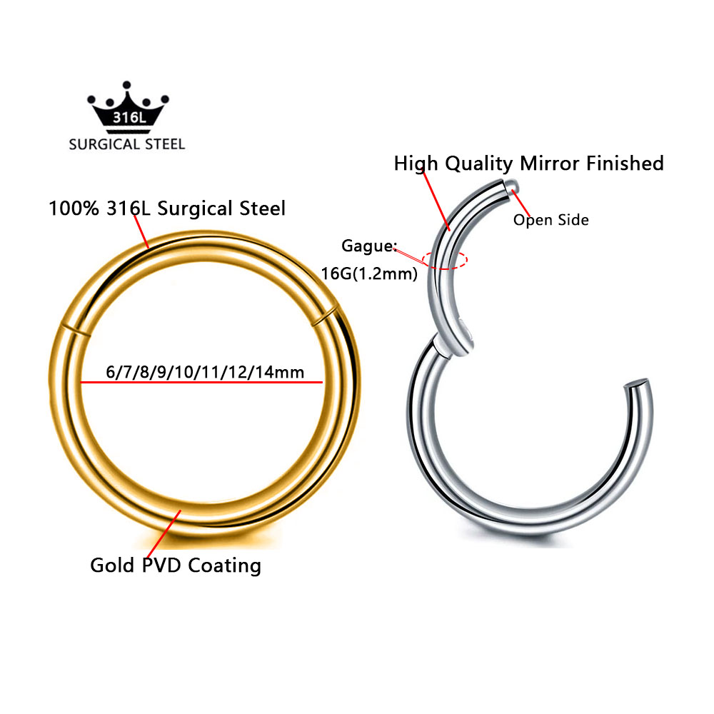 Anneaux de nez en acier chirur - Conch Earring Hoop avis et prix
