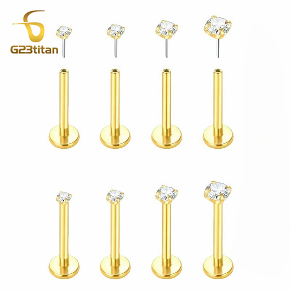 2 pièces Piercings en Titane G - Body Jewelry Labret avis et prix