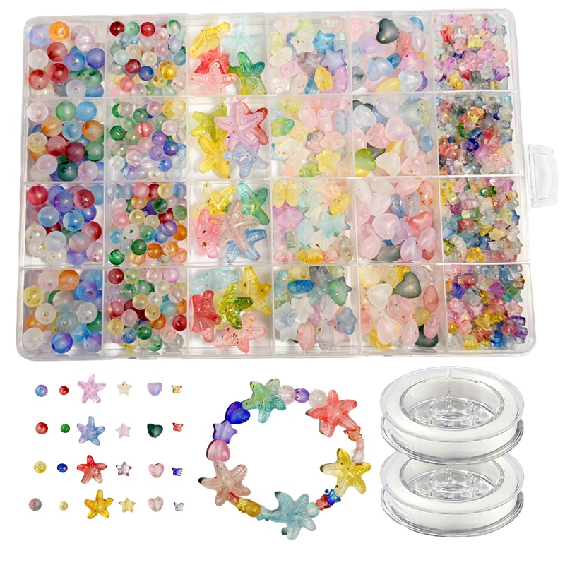 Perles acryliques mates dégrad - Body Jewelry Organizer avis et prix