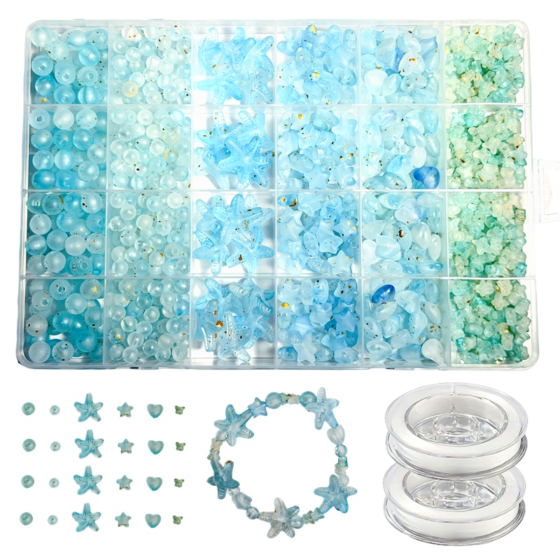 Perles acryliques mates dégrad - Body Jewelry Organizer avis et prix