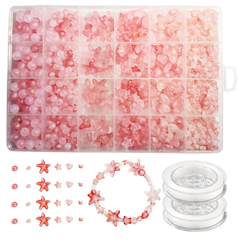 Perles acryliques mates dégrad - Body Jewelry Organizer avis et prix